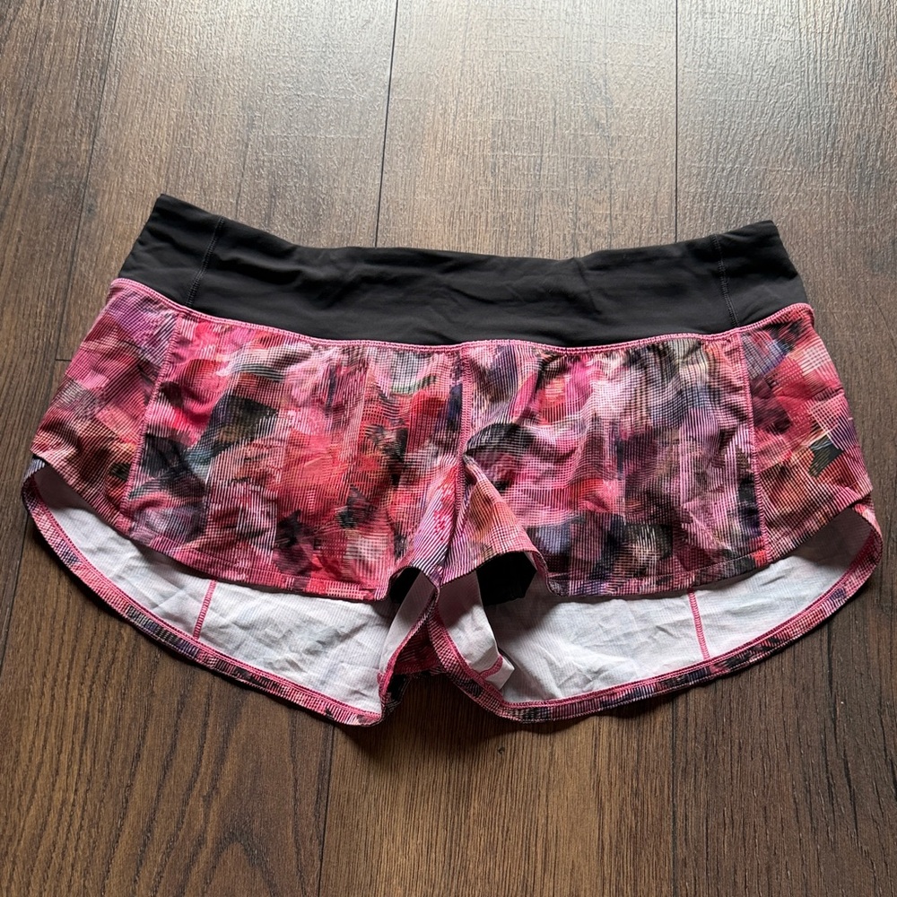 lululemon athletica Black and Pink Athletic Shorts